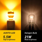 Set of 2 Amber LED Front Turn Signal Light Bulbs for Various Models