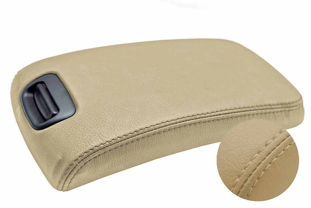 Leather Console Lid Armrest Cover for Nissan Maxima (2000–2003) Beige