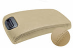 Leather Console Lid Armrest Cover for Nissan Maxima (2000–2003) Beige