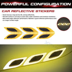 Yellow Carbon Fiber Pattern 3D PVC Night Reflect Vent Edge for Cars (2018-2024)