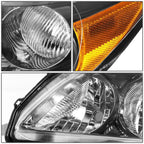 Pair of Black Housing Amber Corner Headlights for Toyota Corolla (2009–2010)