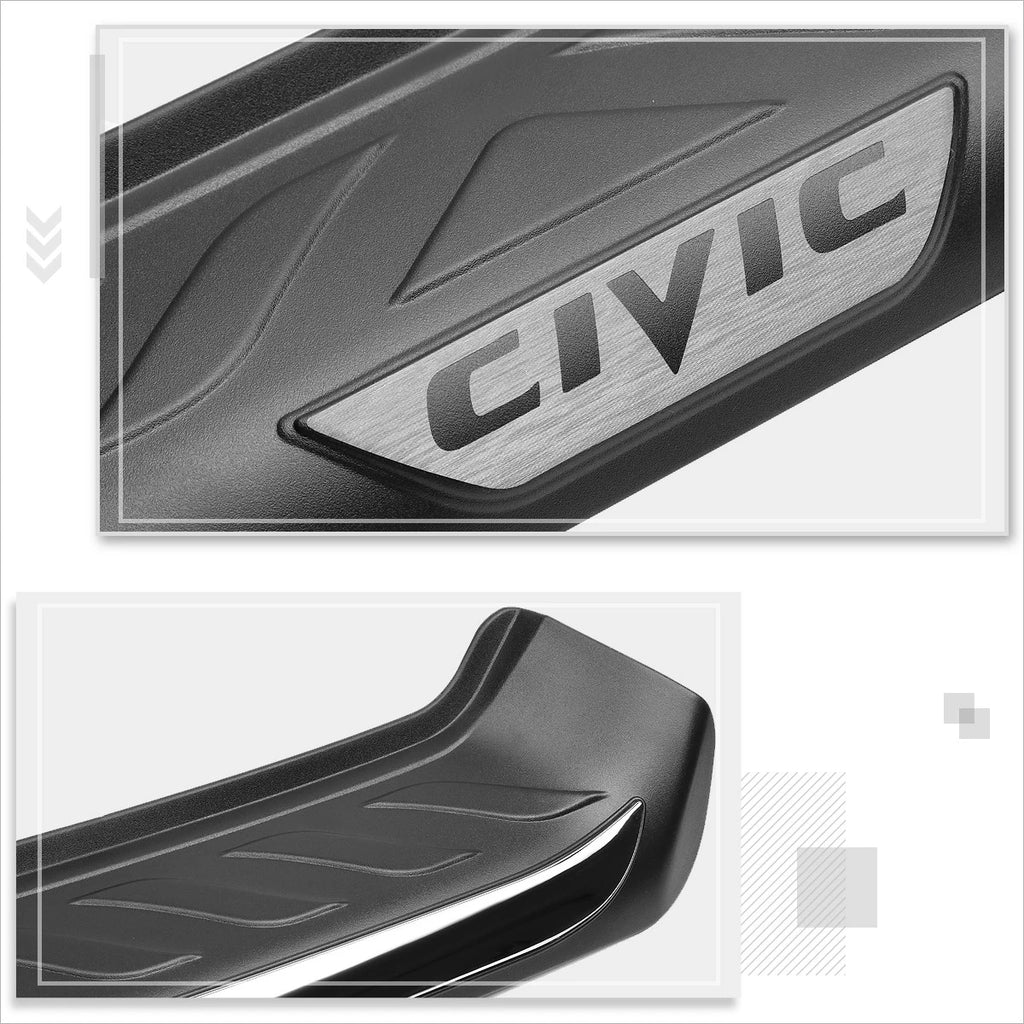 Rear Bumper Edge Plate Protector Cover for Honda Civic FC FK (2016–2017)
