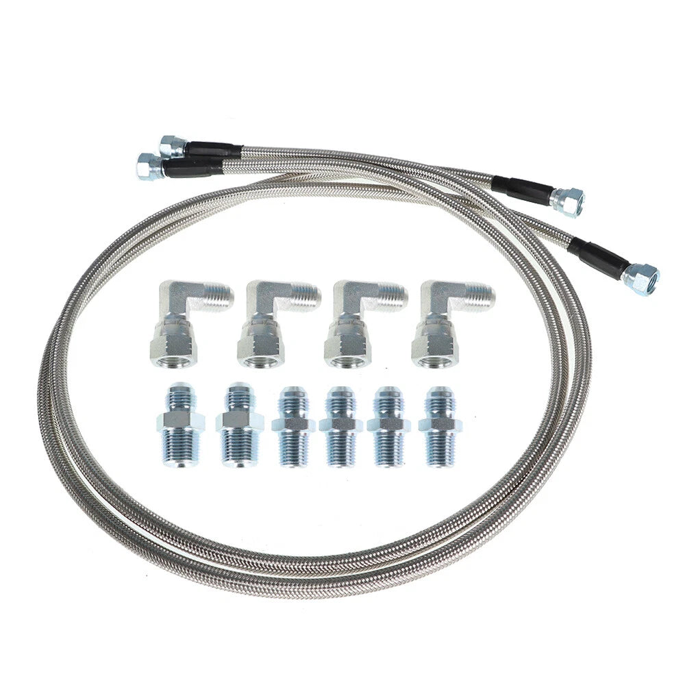 Braided Transmission Cooler Hose Lines for TH350 TH400 700R4 (52")