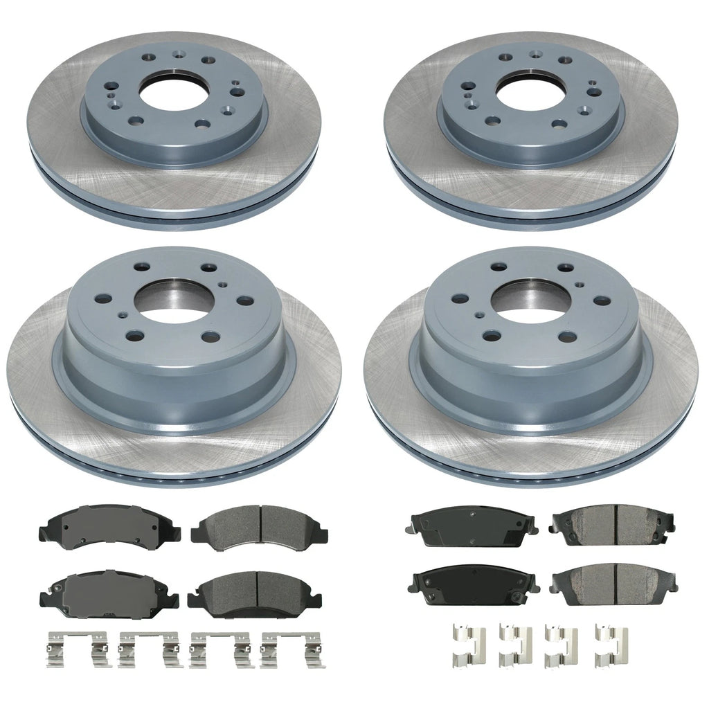 DuraGo Front Rear Rotor Akebono ProACT Brake Pad Kit for Sierra 1500 Tahoe Yukon (2014–2019)