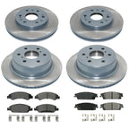 DuraGo Front Rear Rotor Akebono ProACT Brake Pad Kit for Sierra 1500 Tahoe Yukon (2014–2019)