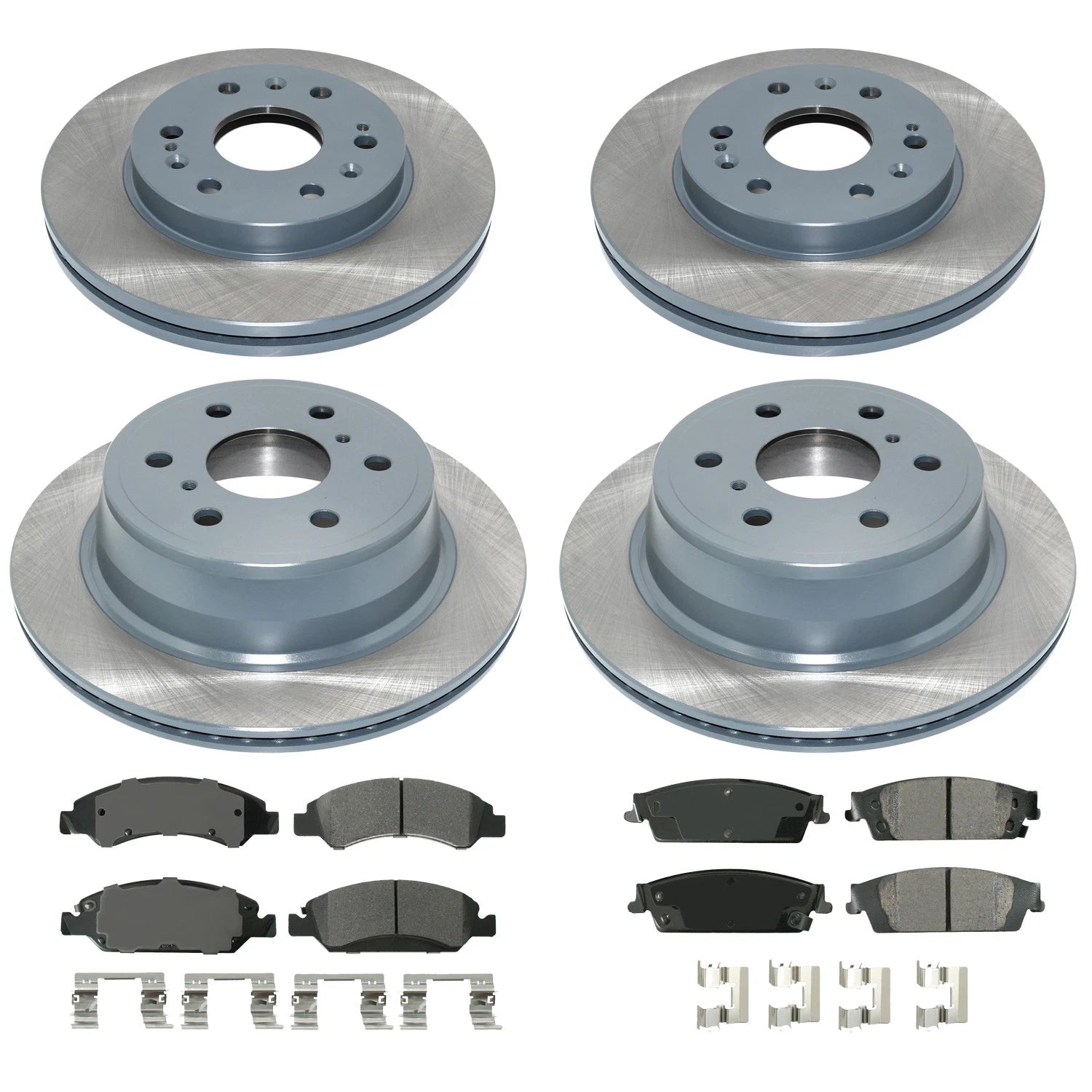 DuraGo Front Rear Rotor Akebono ProACT Brake Pad Kit for Sierra 1500 Tahoe Yukon (2014–2019)