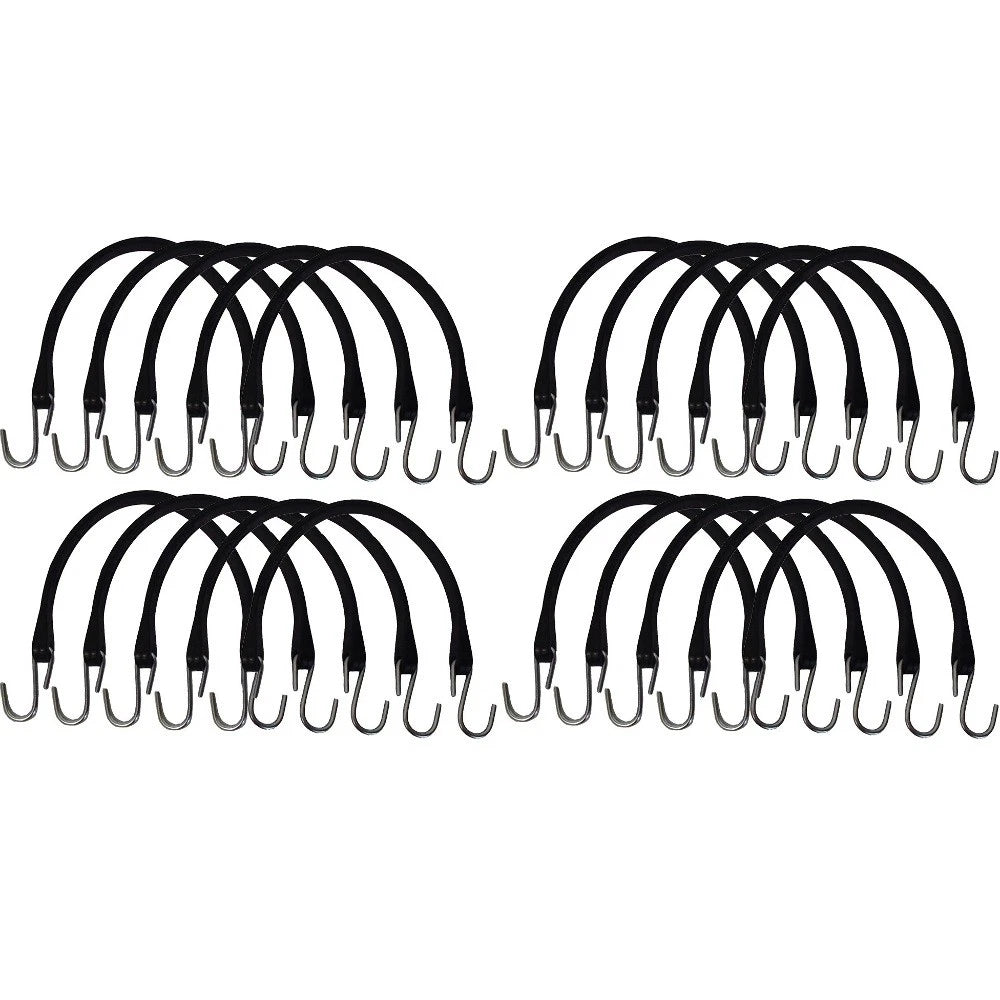 Set of 20 15" HD Rubber Tarp Straps for Flatbed Truck Tarp Tie-Down