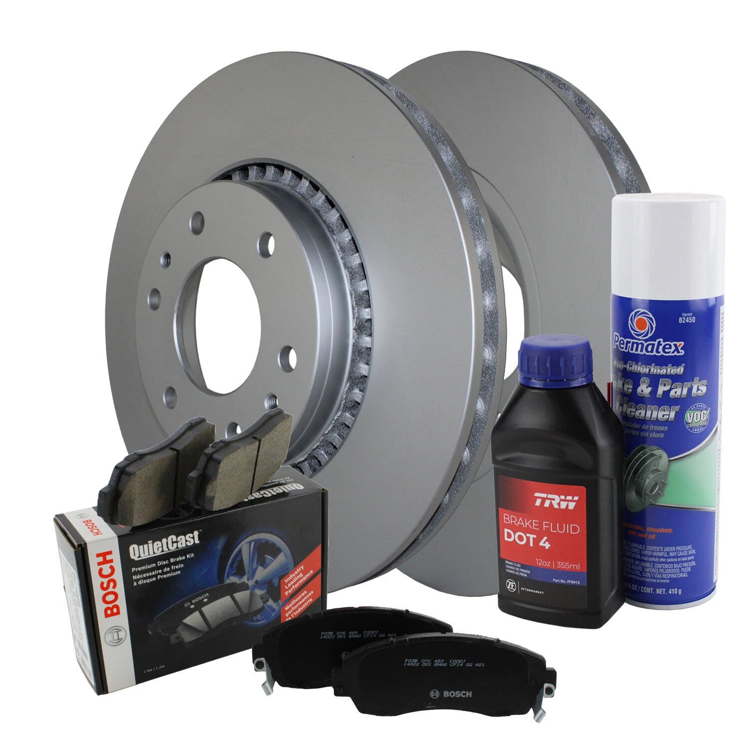 Front Brake Kit 325mm Disc Rotors & Bosch Pads for Buick Chevy GMC Saab