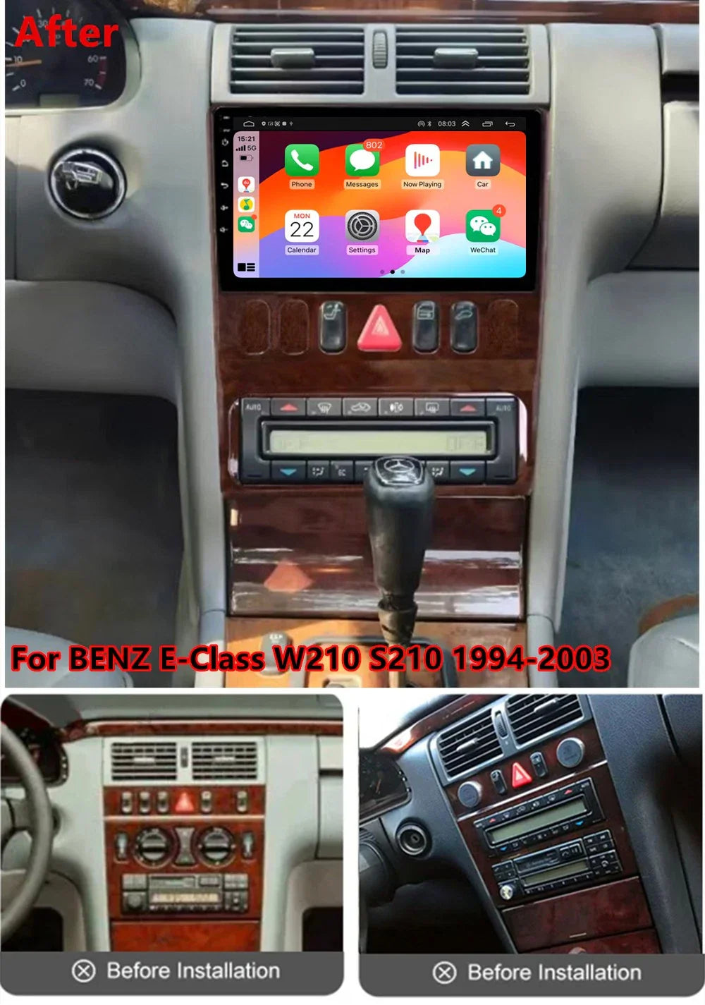 9'' Android Car Stereo GPS for Mercedes Benz E-Class W210 (1994-2003)