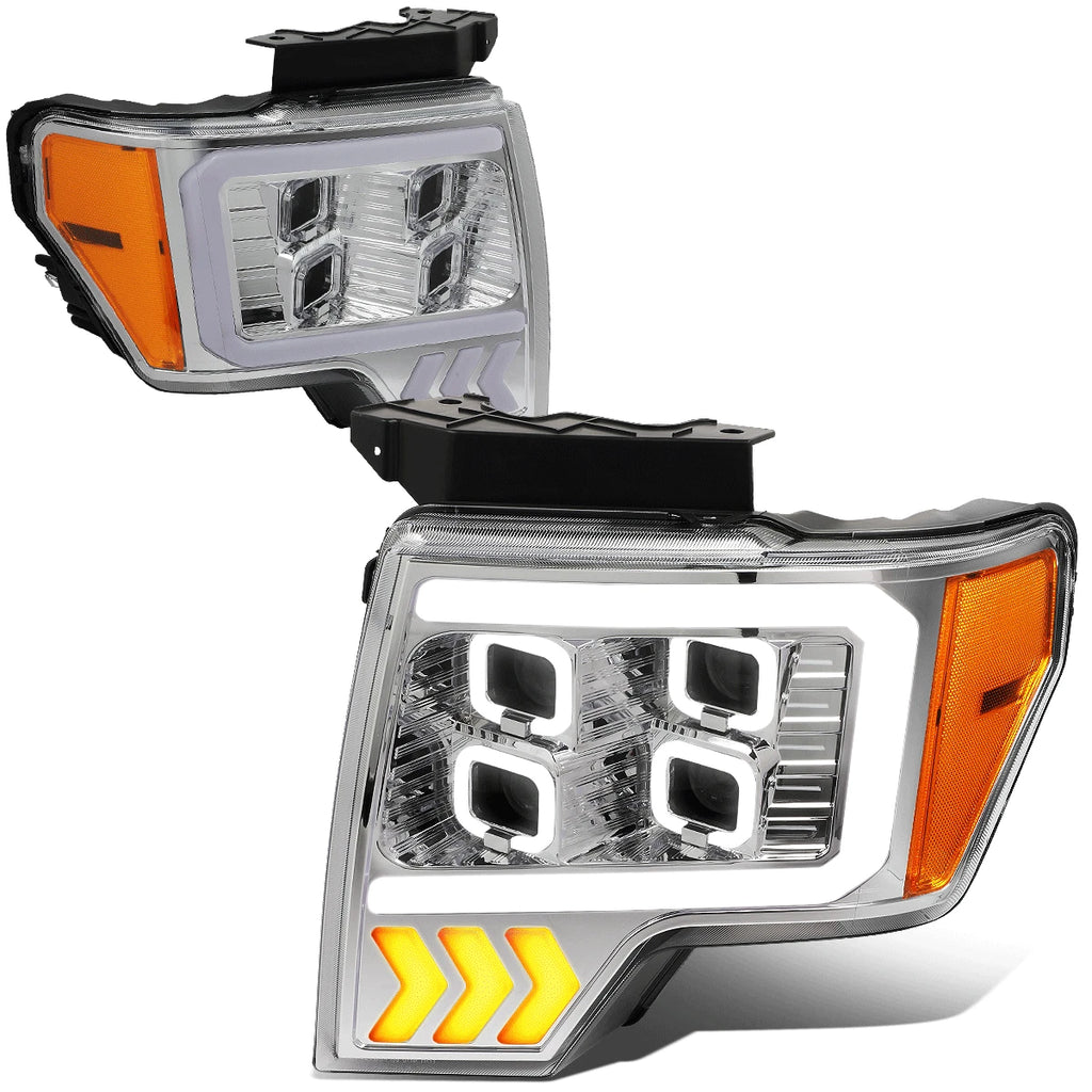 LED DRL Halo Quad Projector Headlight Lamp for Ford F-150 (2009–2014)