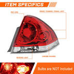 Right Side Chrome Tail Light Brake Lamp for Chevy Impala Limited (2006–2016)
