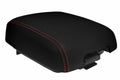 Leather Console Lid Armrest Cover for Mitsubishi Montero (2001–2006) Red Stitch