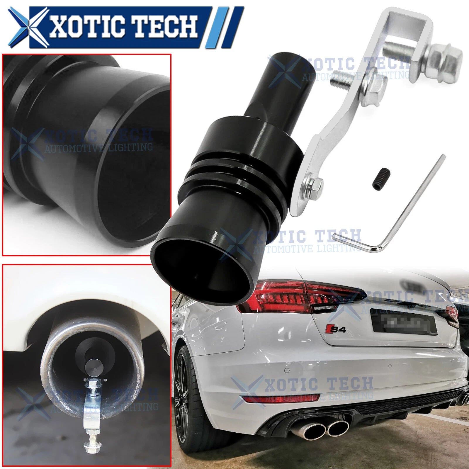 Aluminum Turbo Sound Whistle Pipe Exhaust for Audi A4 A5 (2012–2016)