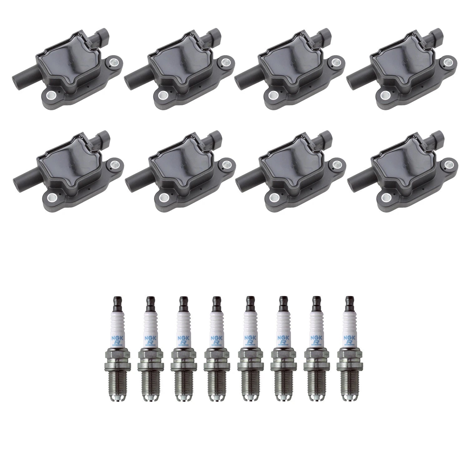 Set of 8 NGK COP Ignition Coils & Nickel Spark Plugs for GMC Savana 1500 (2003–2023)