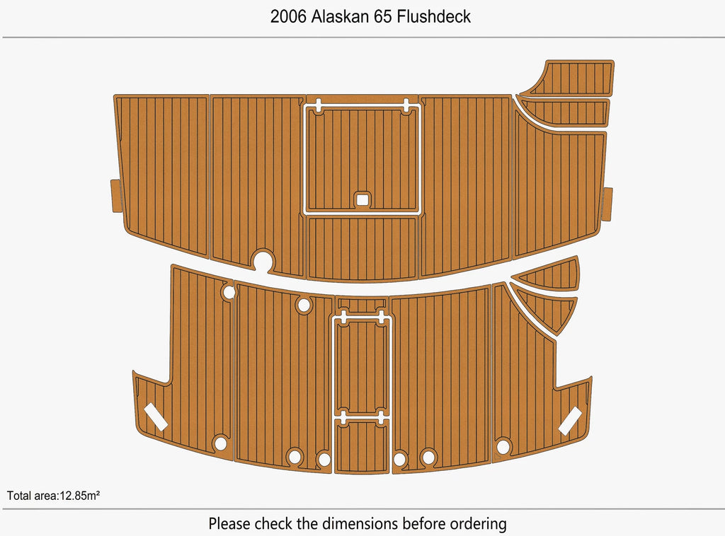 EVA Pads for Alaskan 65 Flushdeck Swim Platform Cockpit (2006)
