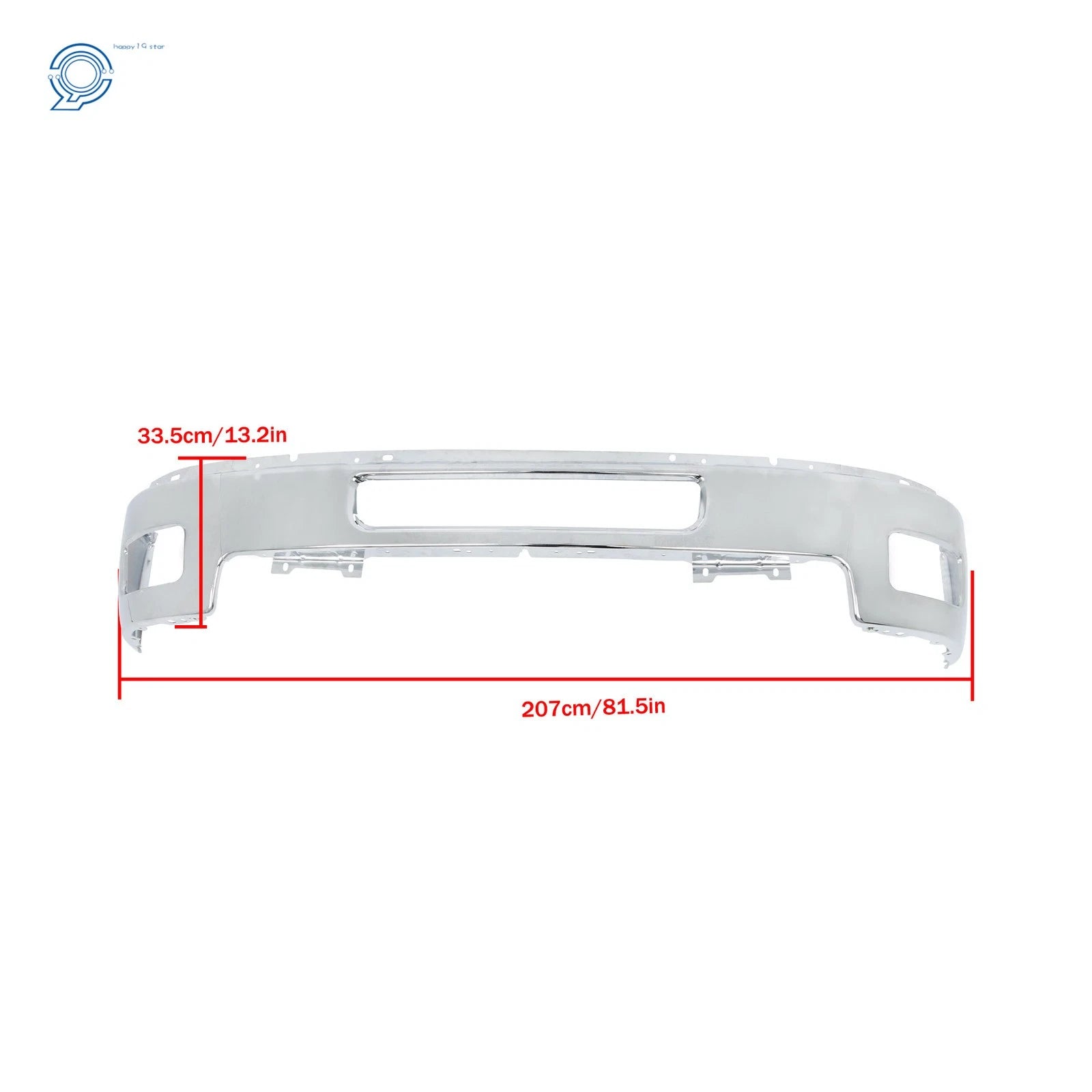 Chrome Split Front Bumper Face Bar for Chevy Silverado 2500 3500 (2011–2014)