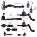 Set of 10 Front Inner Outer Tie Rod Ends for Toyota Tacoma (1995–2000)