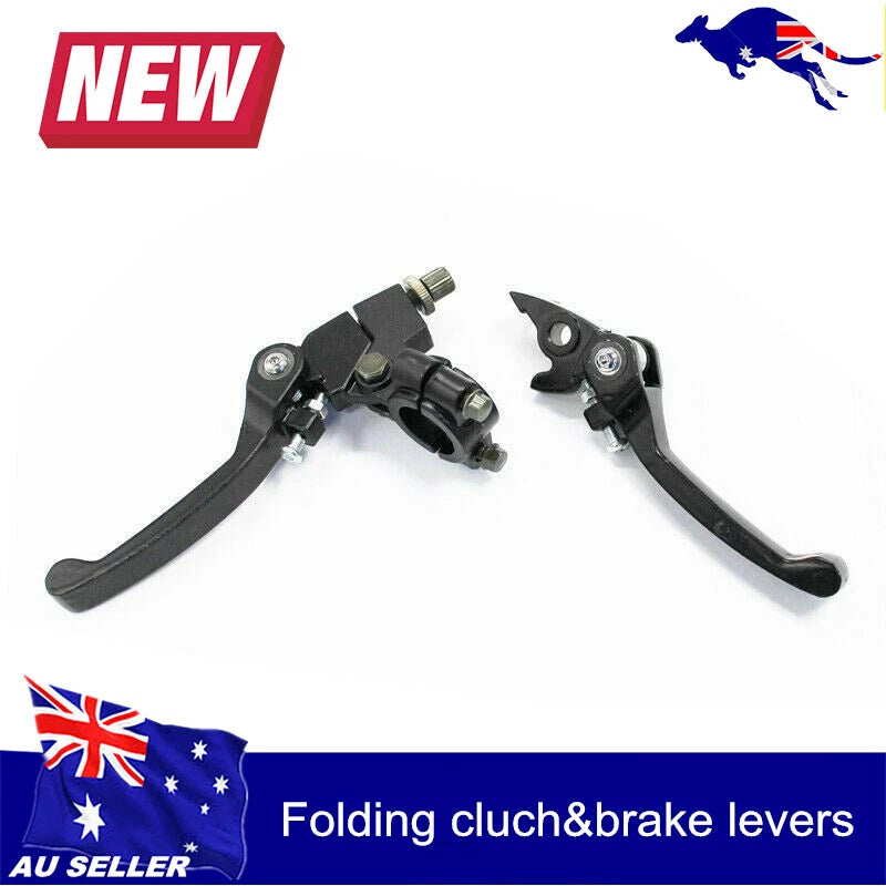 Pair 22mm Folding Brake Clutch Lever Assembly for CRF50 KLX110 (2004–2023)