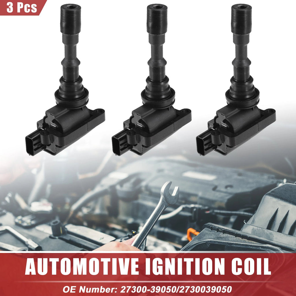 3X Ignition Coil for Kia Sedona (2002–2005) No. 2730039050 Black