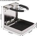 Set of 4 Adjustable Stainless Steel Folding Drink Cup Holders for Boat RV
