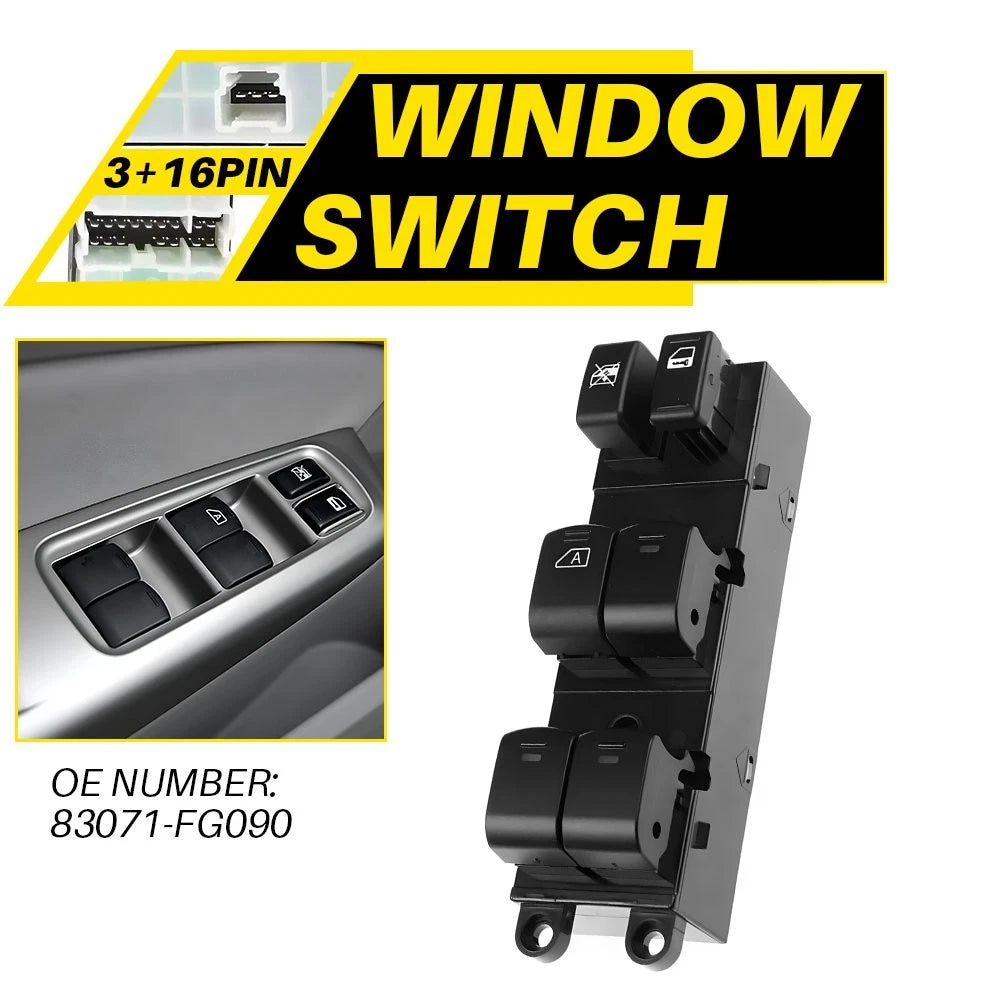 Front Left Master Window Power Switch for Subaru Forester (2007–2011) 83071-FG090 H