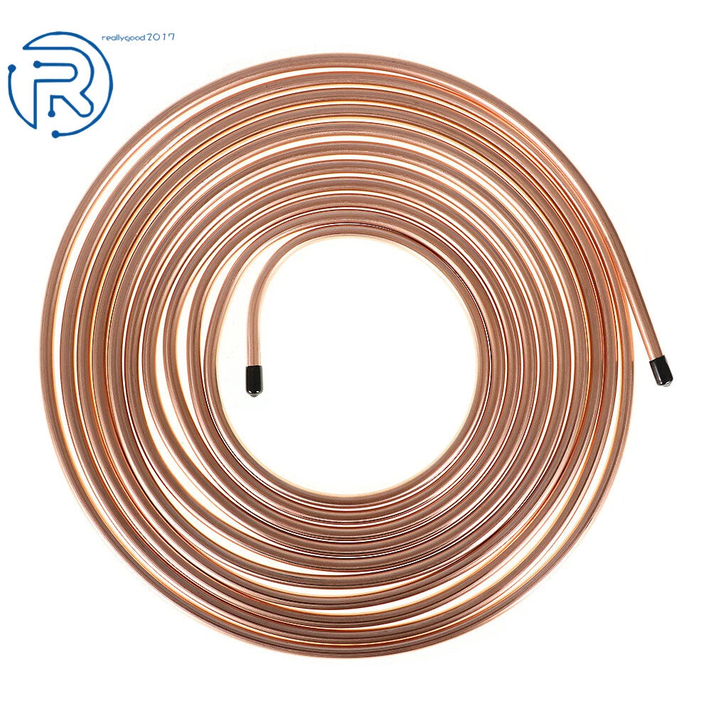 25 Ft Copper Nickel Brake Fuel & Trans Line Tubing 5/16"