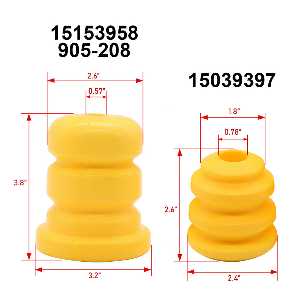 Set of 4 Control Arm Bump Stops for Cadillac Chevy GMC Truck