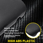 Carbon Fiber Armrest Box Cover Trim for Ford Mustang (2015–2024)