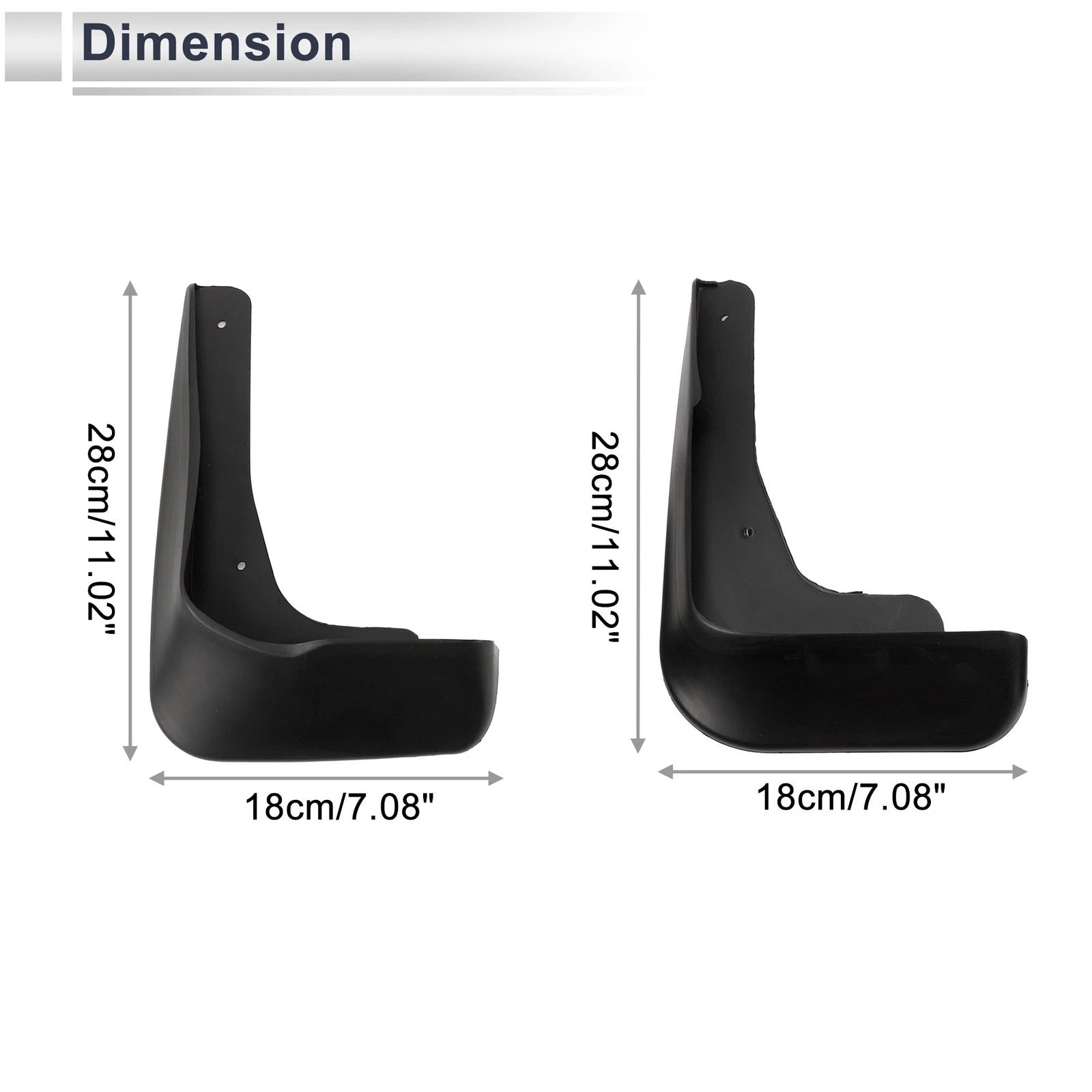 Set of 2 Mud Flaps Splash Guards for Mazda 6 Coupe (2006–2008)