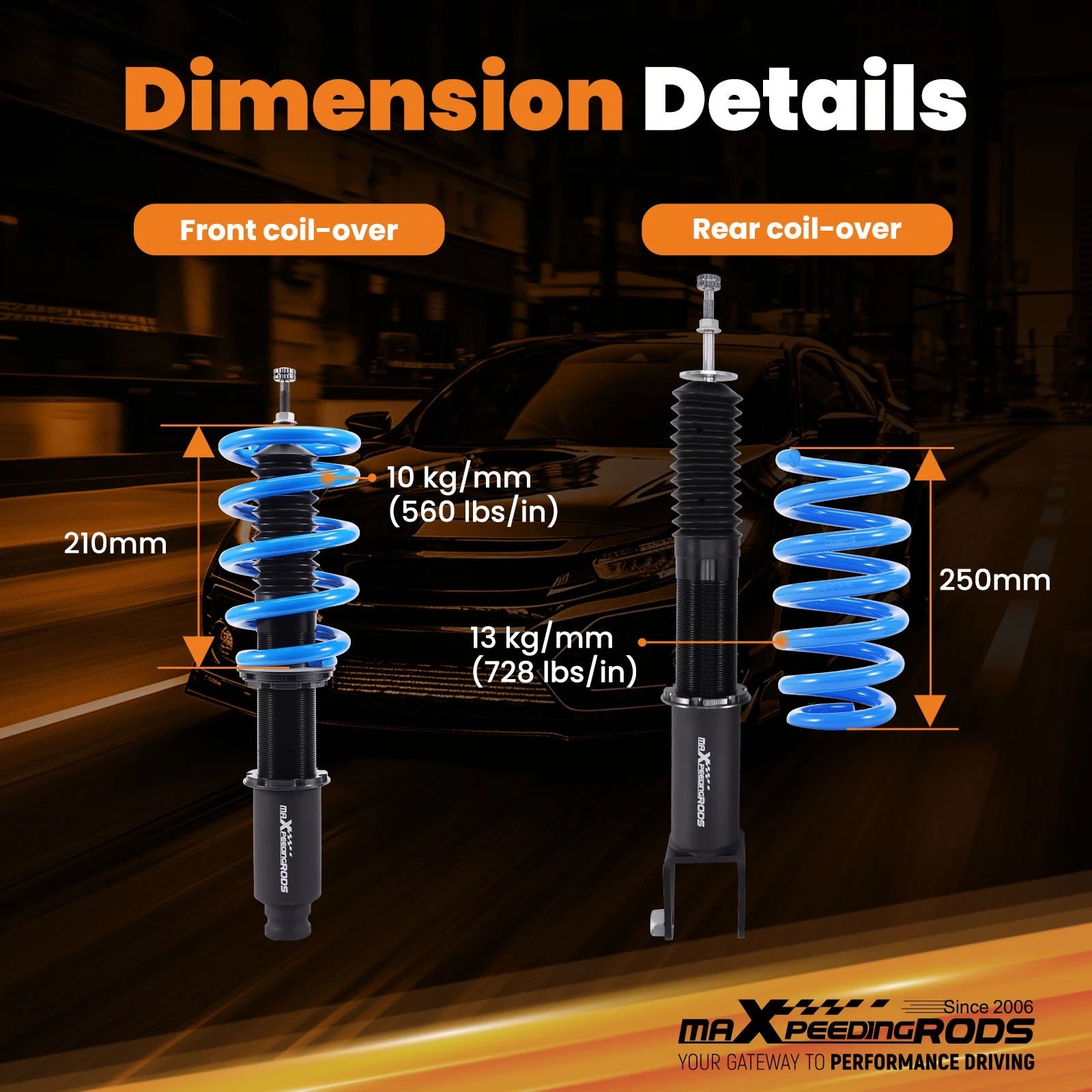 Coilovers Suspension Shocks for Cadillac CTS AWD (2008–2014)