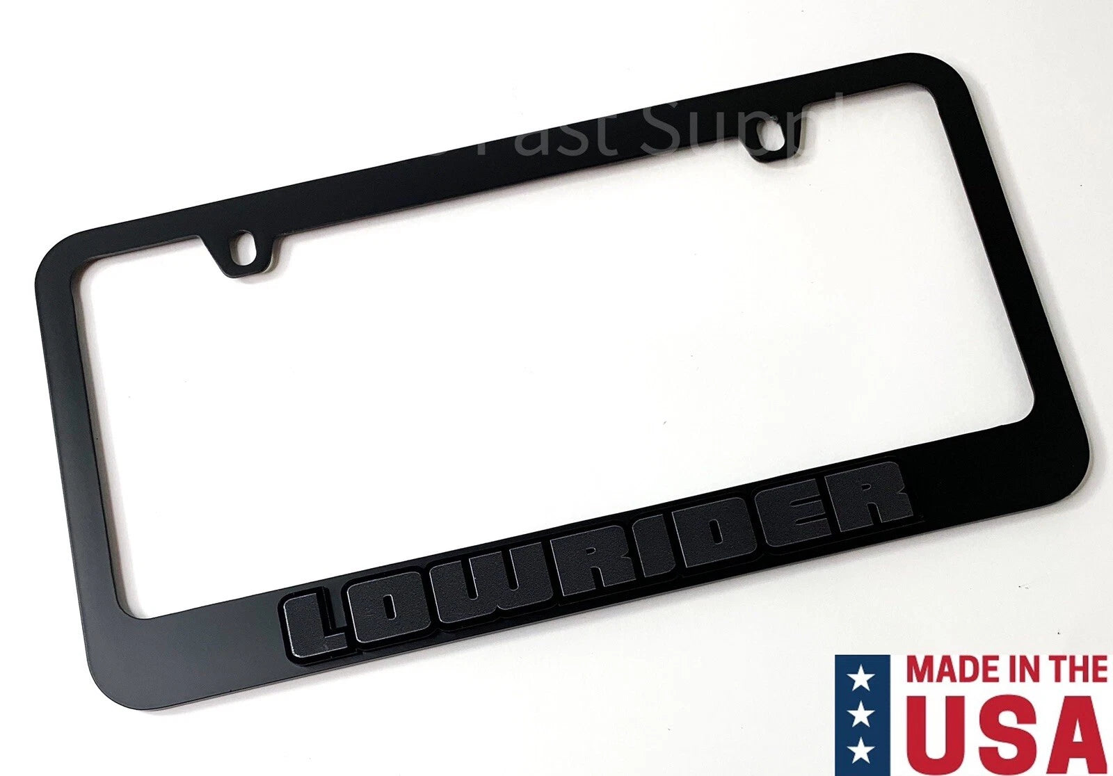 Lowrider License Plate Frame Premium Matte Gray for Universal Vehicles (Any Year)