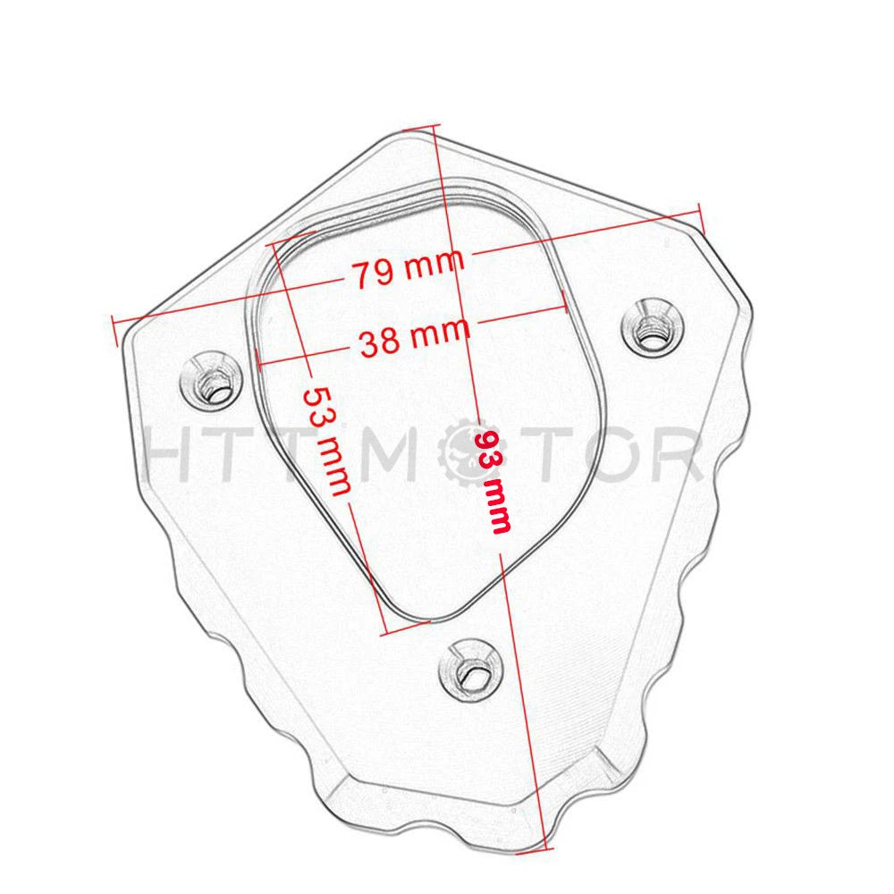 Kickstand Extension Plate for BMW G310 G310GS (2017–2018) Red
