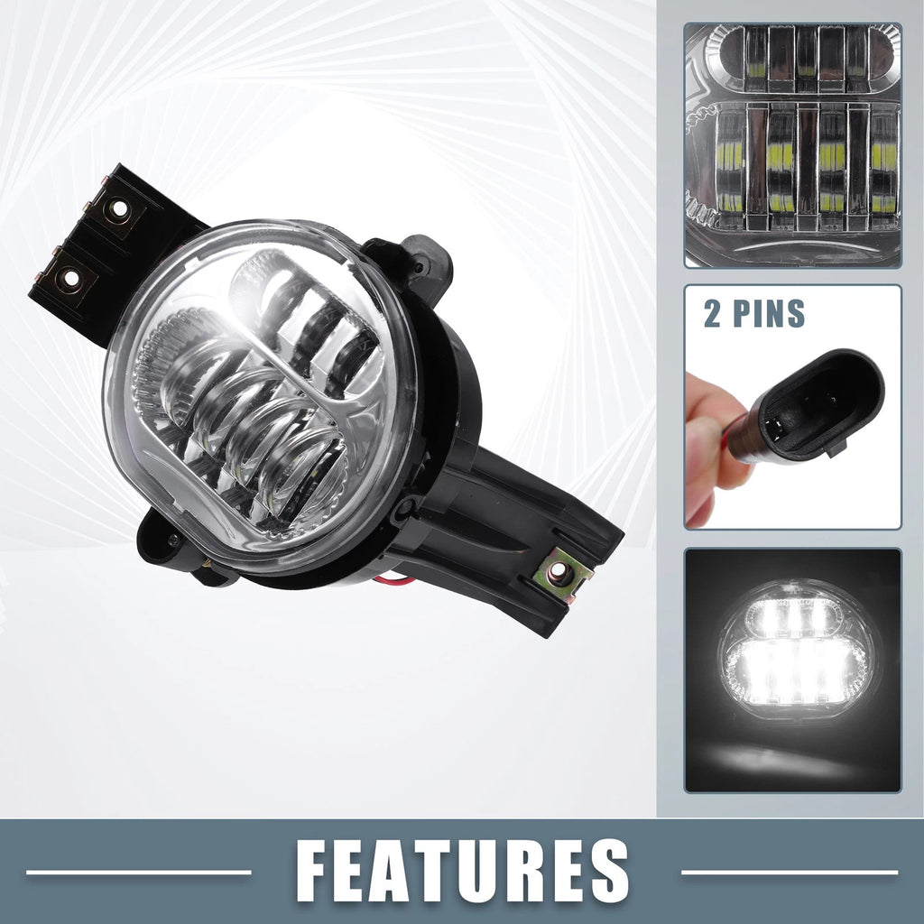 2X LED Fog Lights for Dodge Ram 2500 (55077475AC)