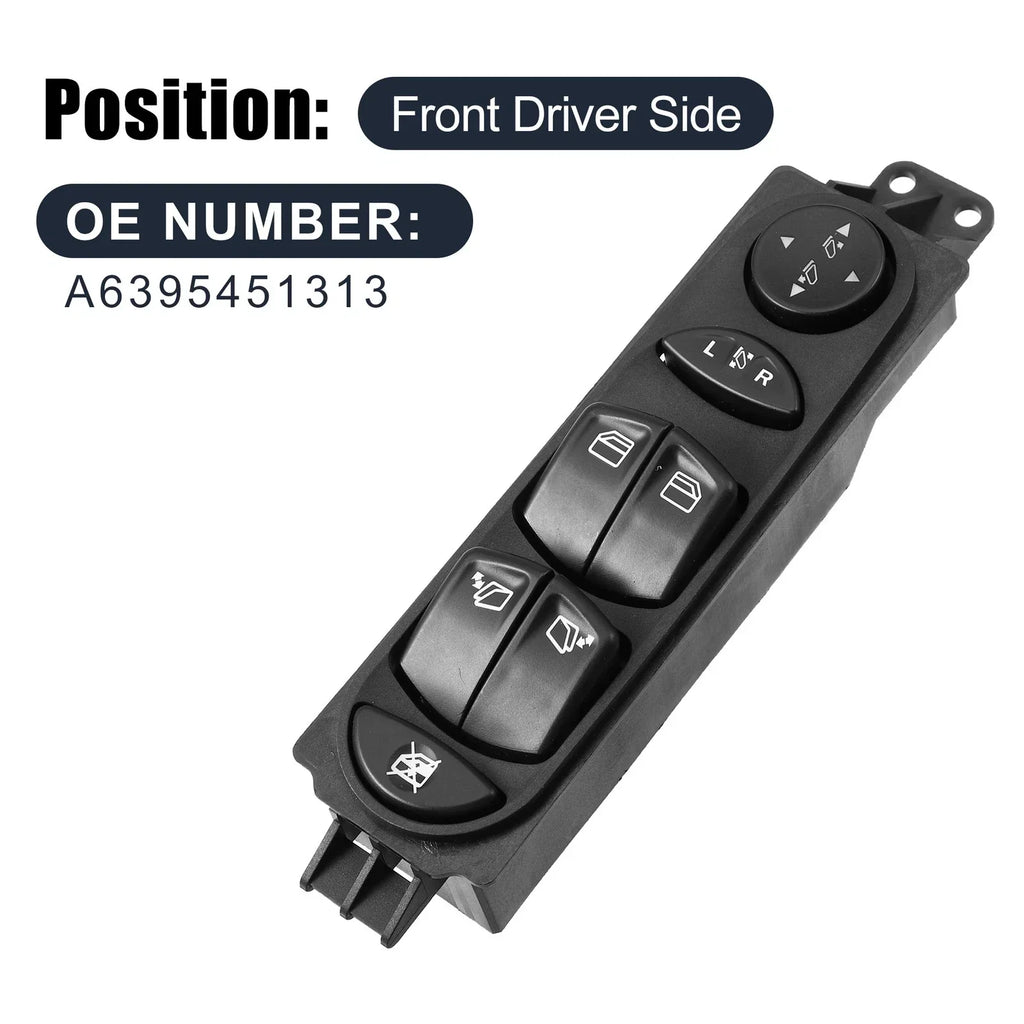 Car Power Window Switch Driver Side for Mercedes Viano Vito (2003-2010)