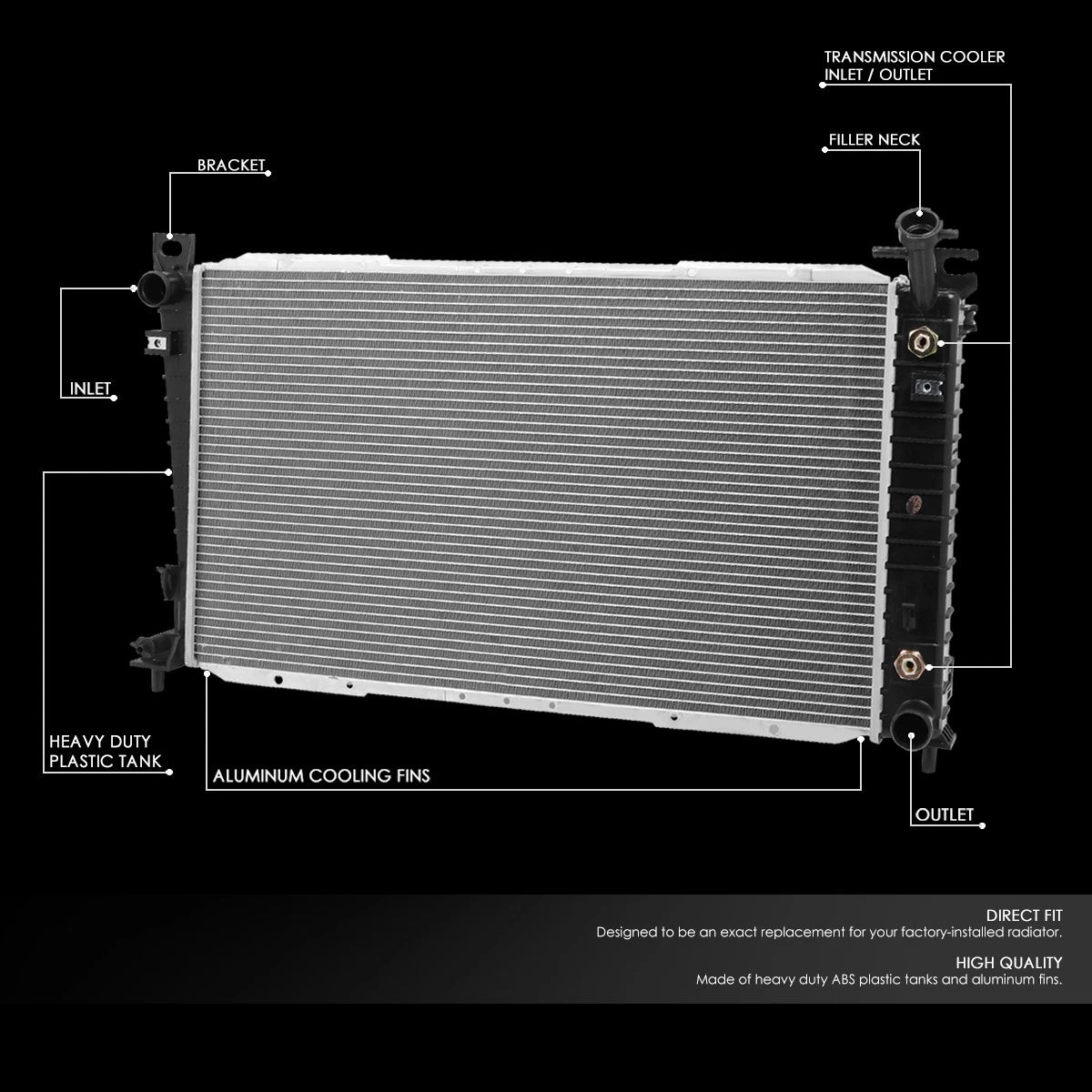 Radiator for Ford Windstar 3.0L 3.8L (1995–1998) DPI 1609