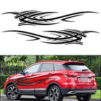 2X Flame Graphics Car Body Side Stickers for Universal Vehicles