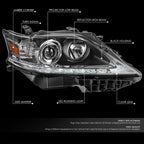 Passenger Side LED DRL Projector Headlight for Lexus RX350/RX450H (2013–2015)