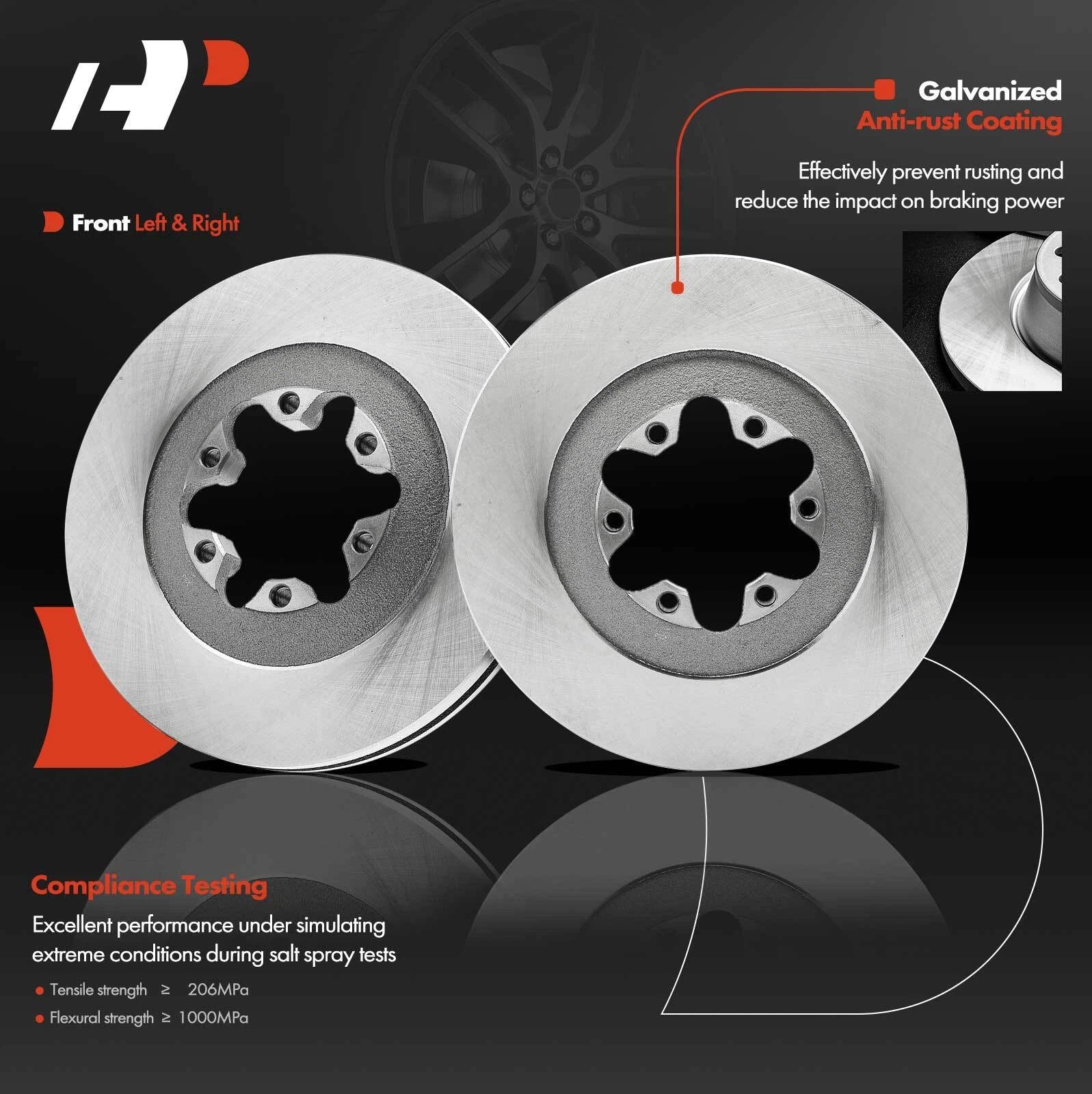 Front Disc Brake Rotors for Chevrolet Colorado GMC Canyon (2009–2012)