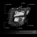 Headlight Lamps Assembly for Nissan Titan XD (2016–2024) Black/Clear