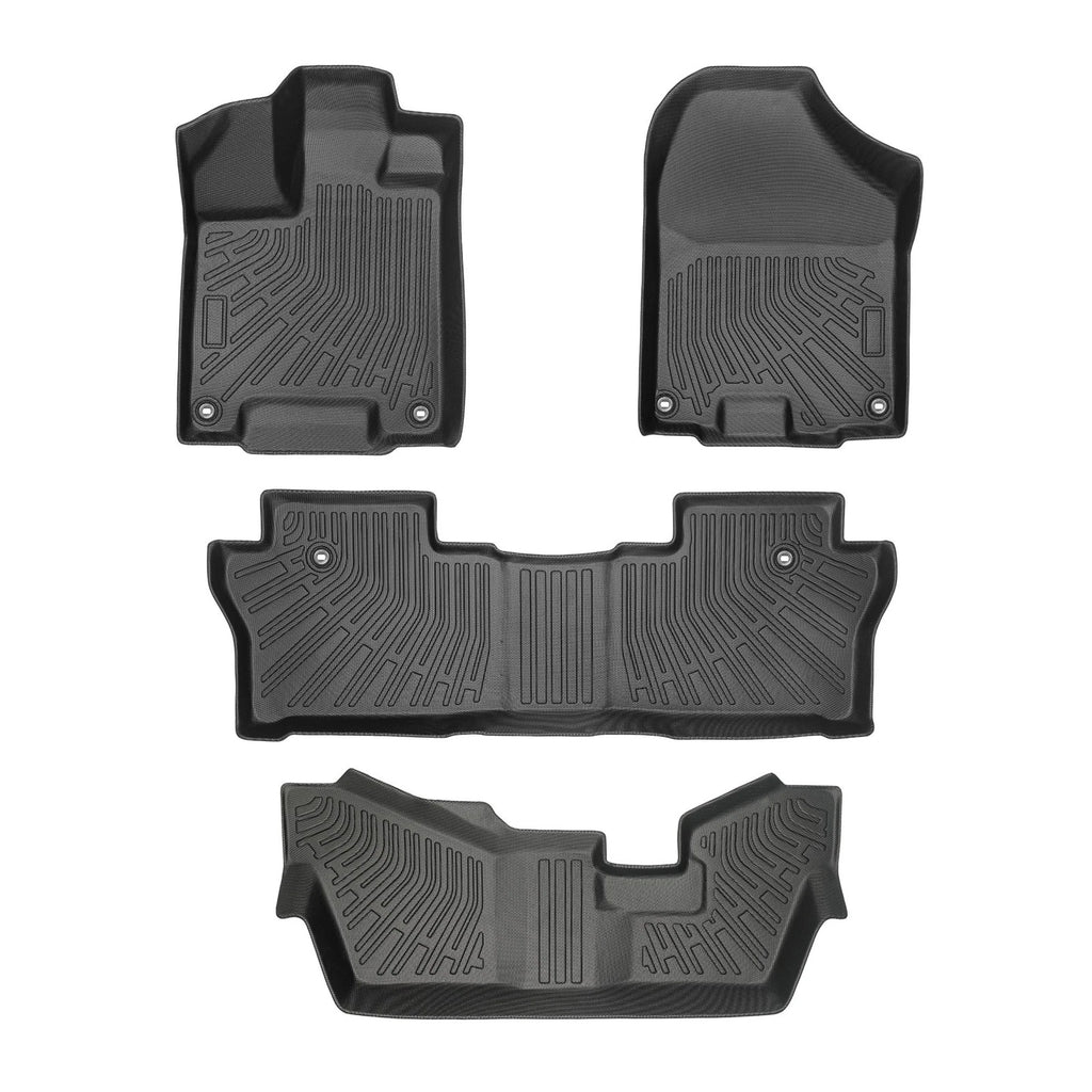 Set of 4 TPE 3D Floor Mats Liners for Honda Pilot (2016–2022)