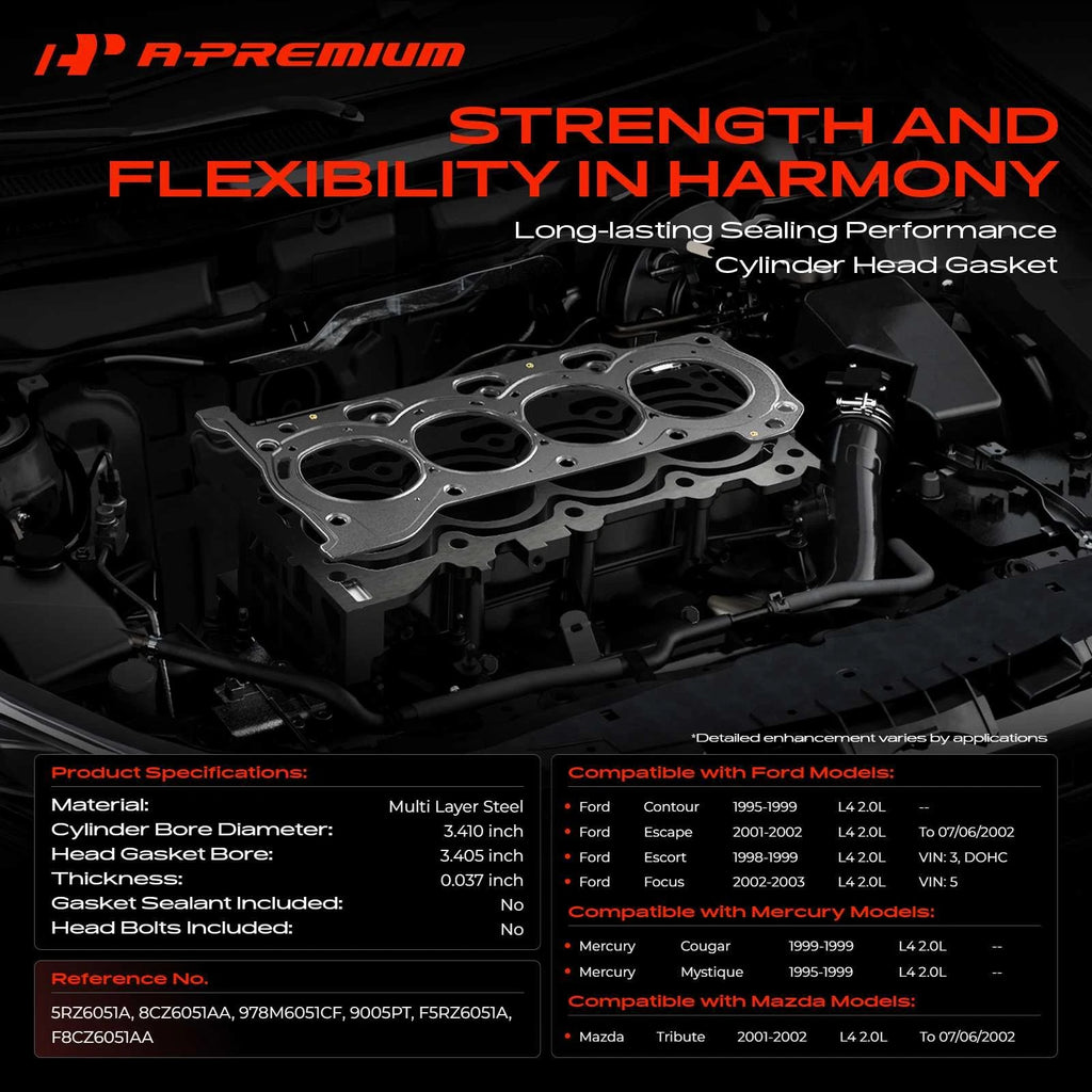 Cylinder Head Gasket for Ford Escape, Focus, Mazda Tribute (2001–2002)