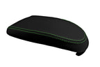 Console Lid Pull Over Cover for Ford Focus (2000–2007) Black Green Stitch