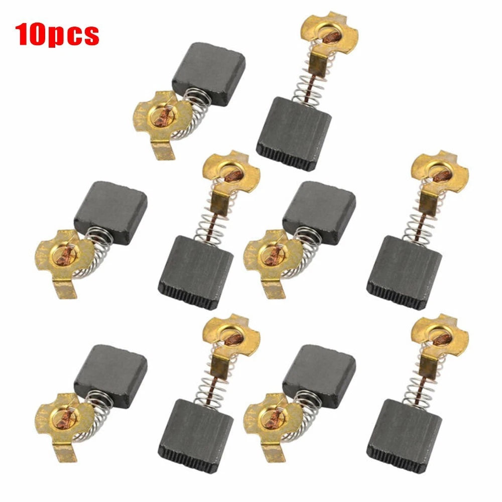 Set of 10 Carbon Brushes for Electric Motors (Fits Electric Drill)