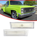Clear Front Side Marker Lights for Chevrolet C10 C20 C30 GMC C1500 C2500 (1981–1991)