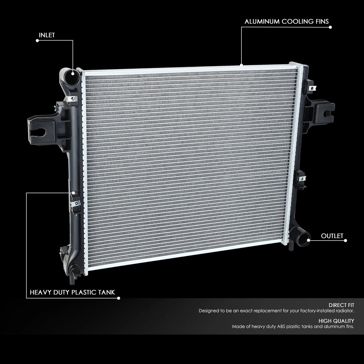 Radiator for Jeep Grand Cherokee WK (2007–2010) DPI 13181 Aluminum Core