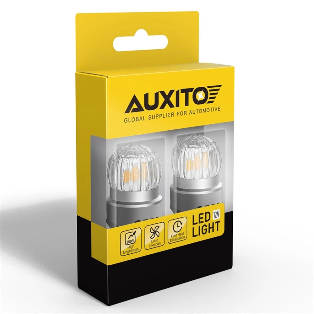 2X Amber 7443 LED Front Turn Signal Light Bulbs for