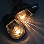 Universal Motorcycle Turn Signals Blinker Light Carbon Clear Flush Mount