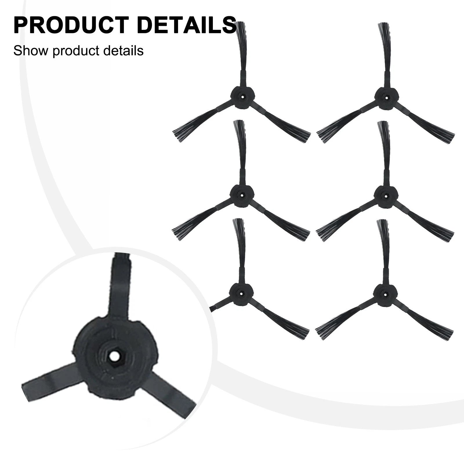 6Pcs Side Brush for Polaris PVCR 0726W 0826 (Robotic Vacuum Cleaner)