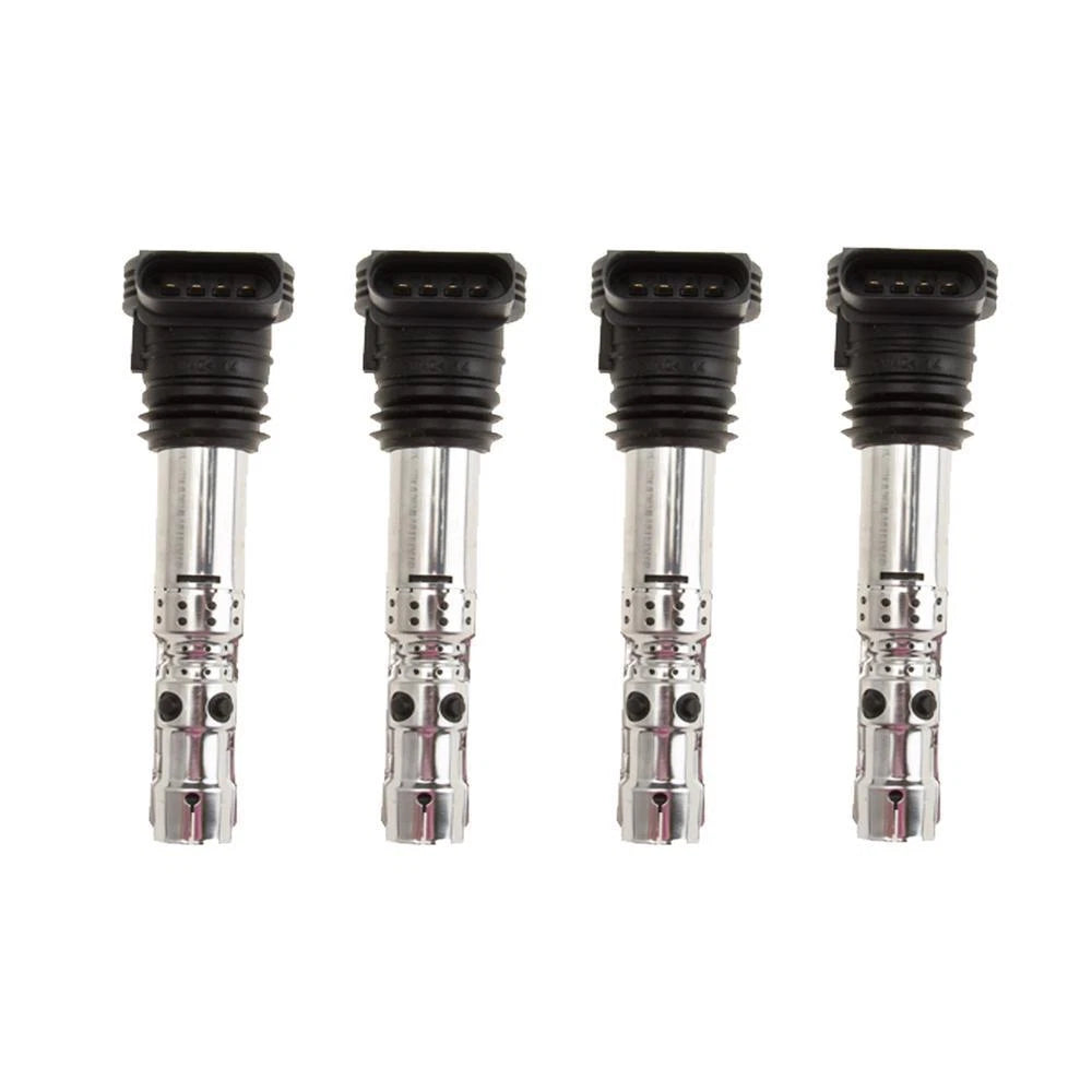 Set of 4 Ignition Coils for Audi Volkswagen 1.8L L4 (1996–2008)