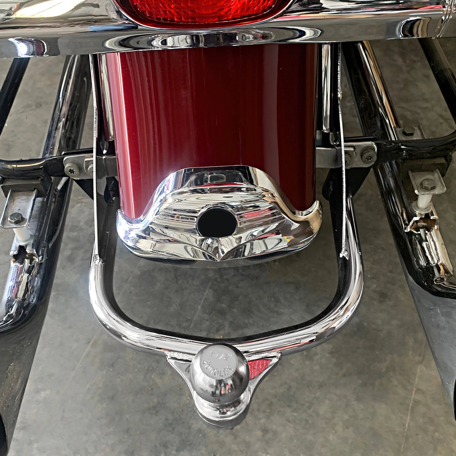 Chrome Trailer Hitch with Ball for Harley Electra Road King Glide (1994–2008)